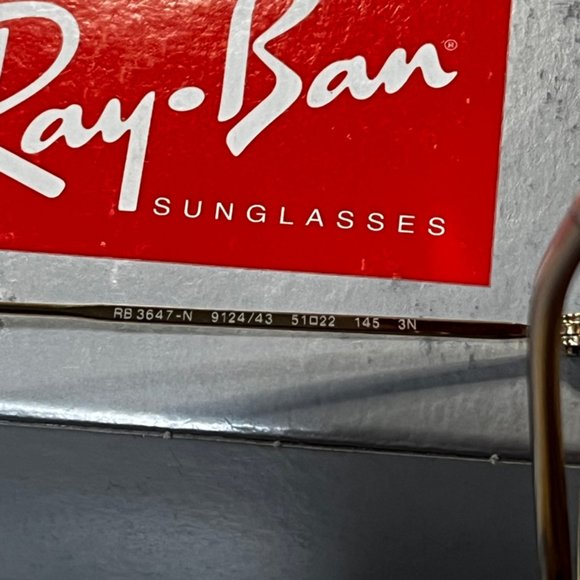 Ray-Ban Round Double Bridge sunglasses (RB3647N). Polished gold frame/brown lens - Picture 4 of 6